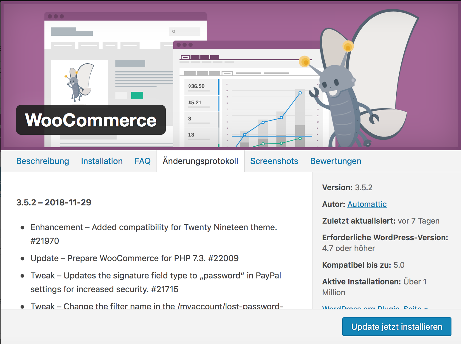 WooCommerce Update 3.5.2 – Neues für den Online-Shop von WordPress