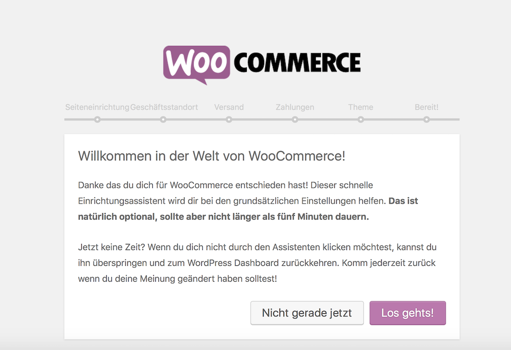 WooCommerce Tutorial: Ersteinrichtung mit der WooCommerce Installation