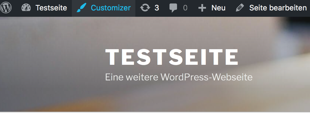WordPress Customizer aktivieren