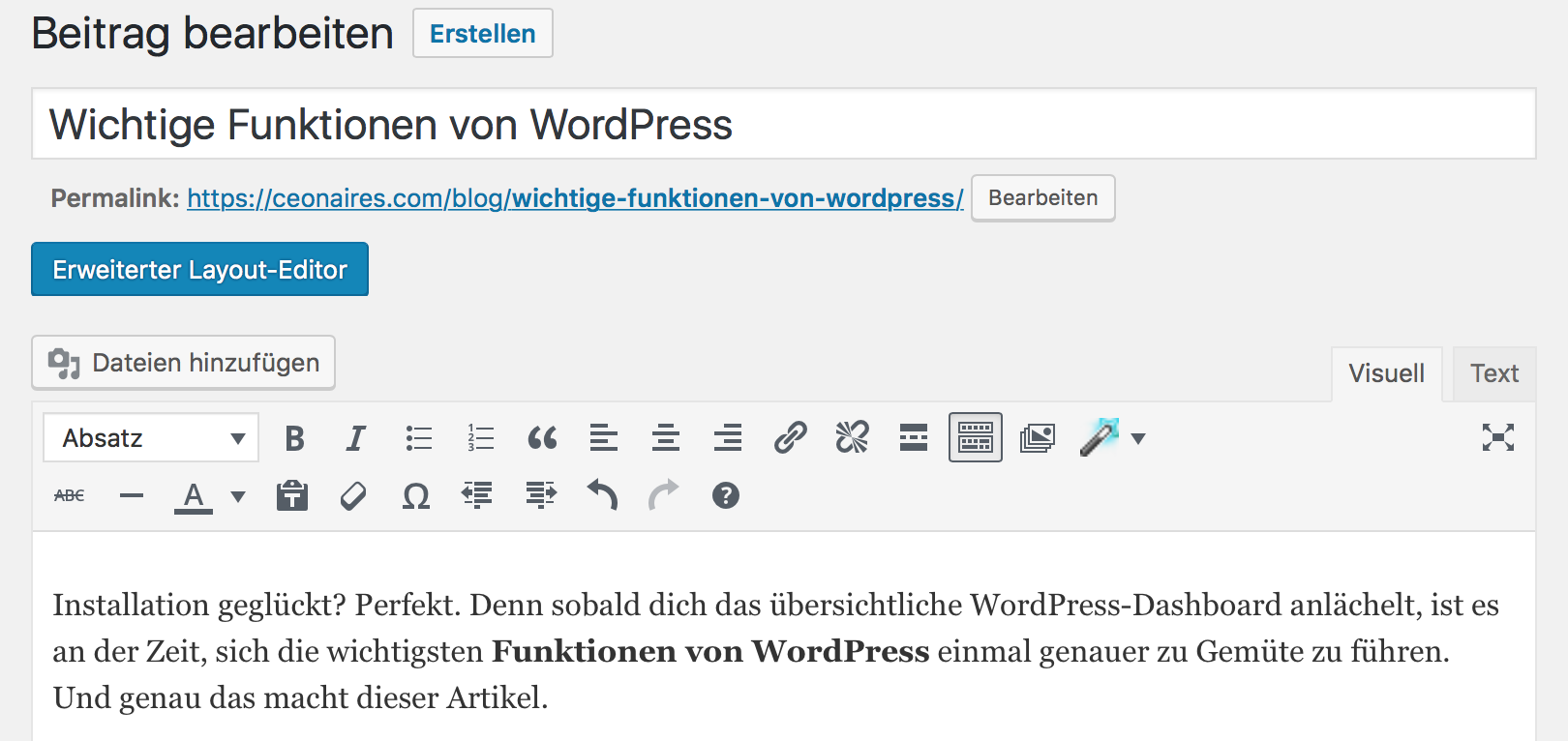 WordPress Beiträge