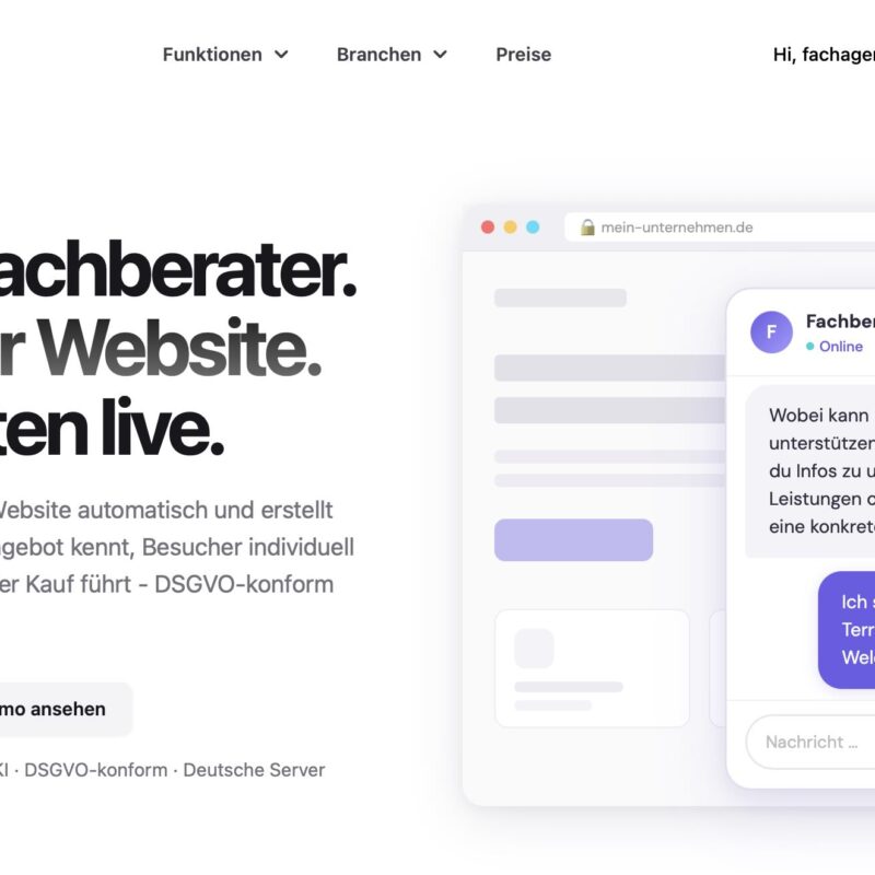 Fachagent ist ein KI-Chatbot für WordPress